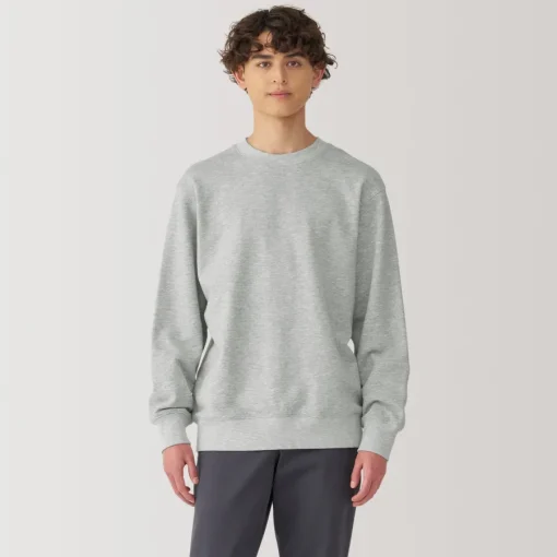 Online Men's Jersey Slub Crewneck Pullover Sweatshirt Hoodies & Sweatshirts