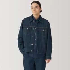 Hot Men's Kapok Blend Denim Jacket Smart Casual Jackets