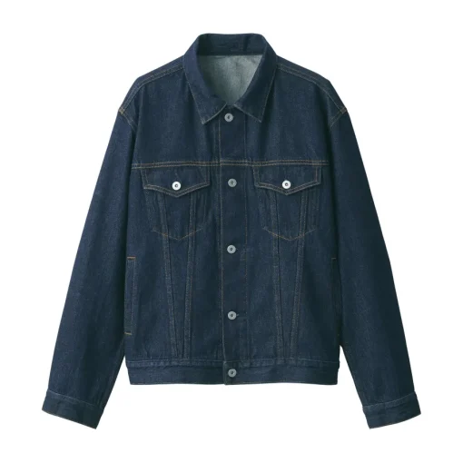 Hot Men's Kapok Blend Denim Jacket Smart Casual Jackets