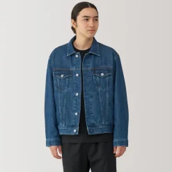 Hot Men's Kapok Blend Denim Jacket Smart Casual Jackets