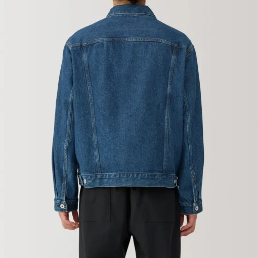 Hot Men's Kapok Blend Denim Jacket Smart Casual Jackets