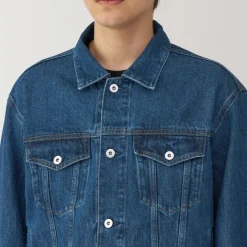 Hot Men's Kapok Blend Denim Jacket Smart Casual Jackets