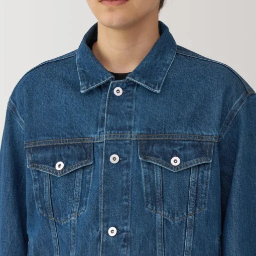 Hot Men's Kapok Blend Denim Jacket Smart Casual Jackets
