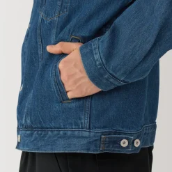 Hot Men's Kapok Blend Denim Jacket Smart Casual Jackets