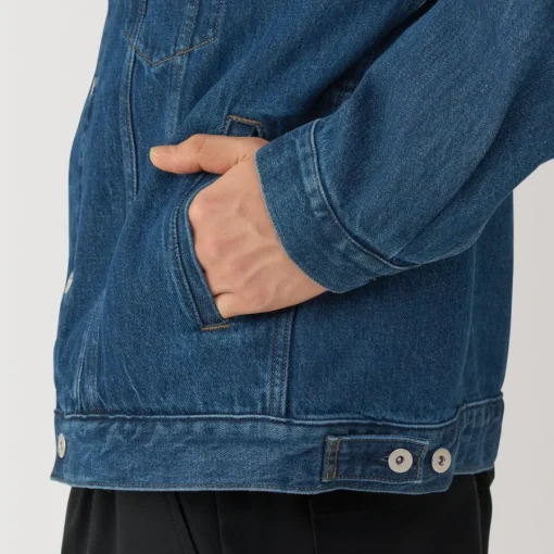 Hot Men's Kapok Blend Denim Jacket Smart Casual Jackets