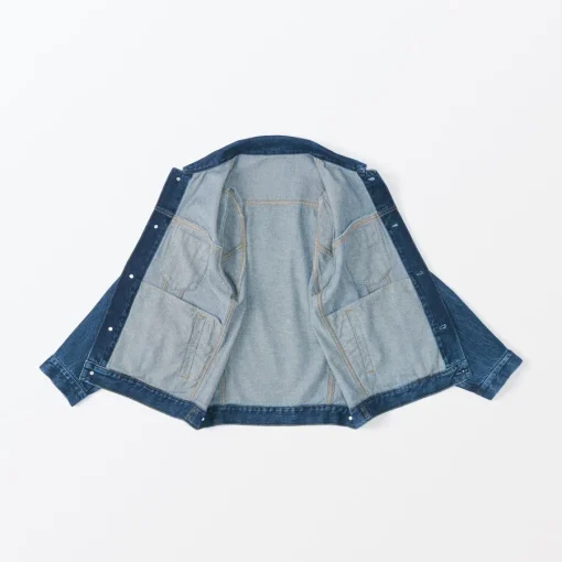Hot Men's Kapok Blend Denim Jacket Smart Casual Jackets