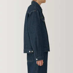 Hot Men's Kapok Blend Denim Jacket Smart Casual Jackets