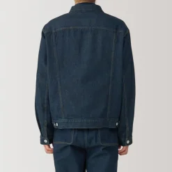 Hot Men's Kapok Blend Denim Jacket Smart Casual Jackets