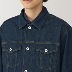 Hot Men's Kapok Blend Denim Jacket Smart Casual Jackets