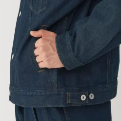 Hot Men's Kapok Blend Denim Jacket Smart Casual Jackets