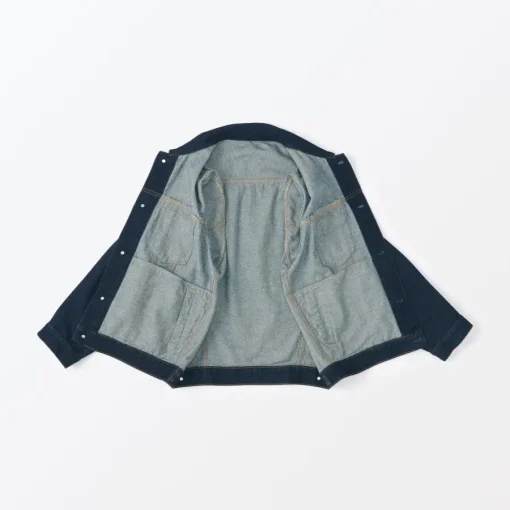 Hot Men's Kapok Blend Denim Jacket Smart Casual Jackets