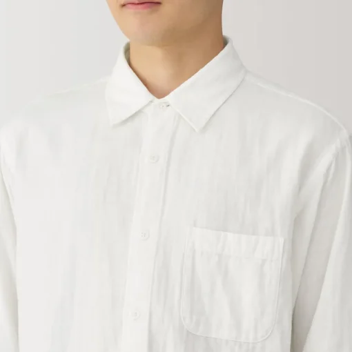 Sale Men's Kapok Blend Double Gauze Long Sleeve Shirt Shirts & Polos