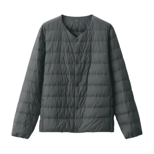 Outlet Men's Lightweight Down Collarless Jacket Lightweight Down Jackets & Vests