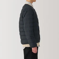 Outlet Men's Lightweight Down Collarless Jacket Lightweight Down Jackets & Vests