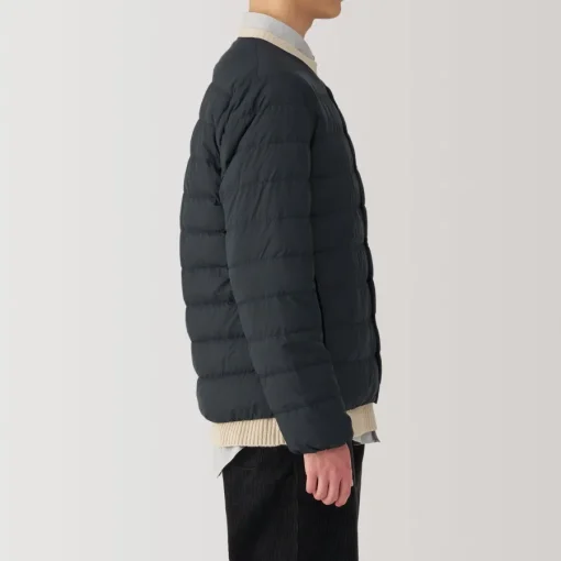 Outlet Men's Lightweight Down Collarless Jacket Lightweight Down Jackets & Vests