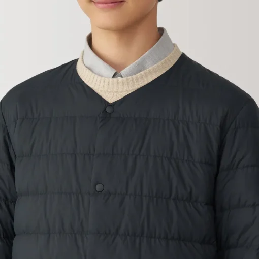 Outlet Men's Lightweight Down Collarless Jacket Lightweight Down Jackets & Vests