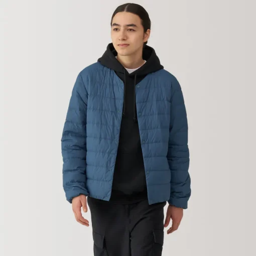 Outlet Men's Lightweight Down Collarless Jacket Lightweight Down Jackets & Vests