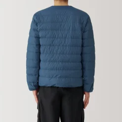 Outlet Men's Lightweight Down Collarless Jacket Lightweight Down Jackets & Vests