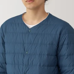 Outlet Men's Lightweight Down Collarless Jacket Lightweight Down Jackets & Vests