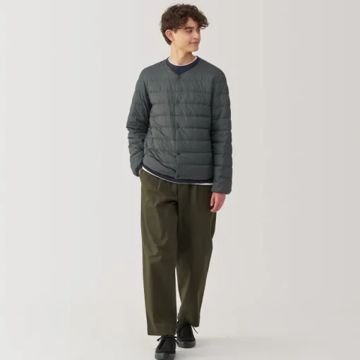 Outlet Men's Lightweight Down Collarless Jacket Lightweight Down Jackets & Vests