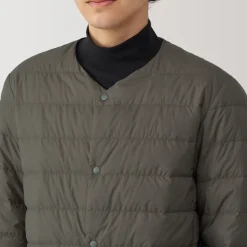 Outlet Men's Lightweight Down Collarless Jacket Lightweight Down Jackets & Vests