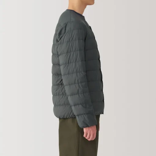 Outlet Men's Lightweight Down Collarless Jacket Lightweight Down Jackets & Vests