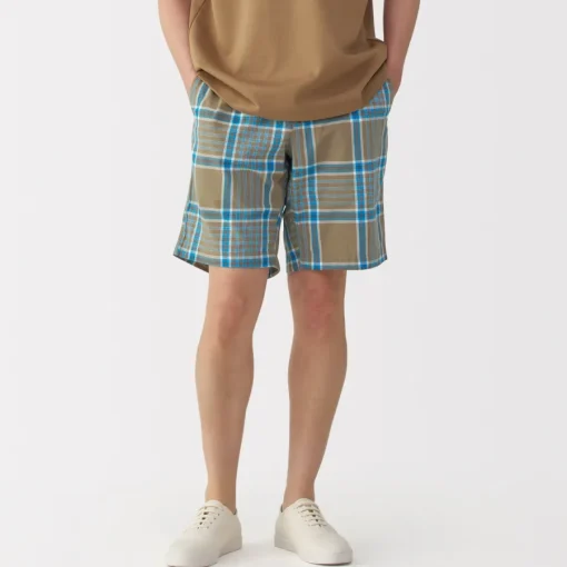 Clearance Men's Madras Check Easy Shorts Shorts