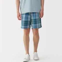 Clearance Men's Madras Check Easy Shorts Shorts