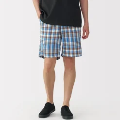 Clearance Men's Madras Check Easy Shorts Shorts