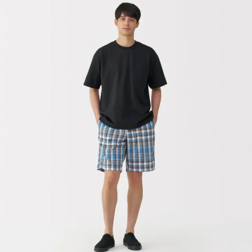Clearance Men's Madras Check Easy Shorts Shorts