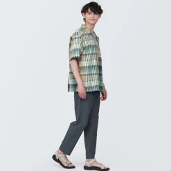 Sale Men's Madras Check Open Collar Short Sleeve Shirt Shirts & Polos
