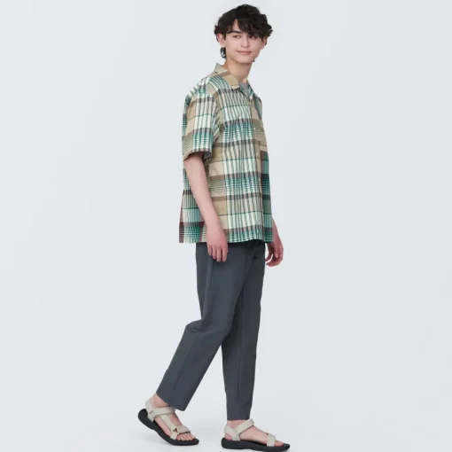 Sale Men's Madras Check Open Collar Short Sleeve Shirt Shirts & Polos