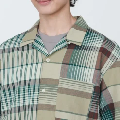 Sale Men's Madras Check Open Collar Short Sleeve Shirt Shirts & Polos