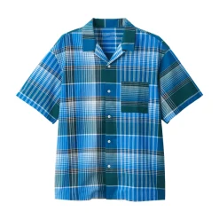 Sale Men's Madras Check Open Collar Short Sleeve Shirt Shirts & Polos