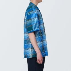 Sale Men's Madras Check Open Collar Short Sleeve Shirt Shirts & Polos