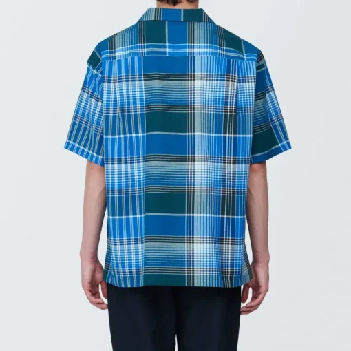Sale Men's Madras Check Open Collar Short Sleeve Shirt Shirts & Polos