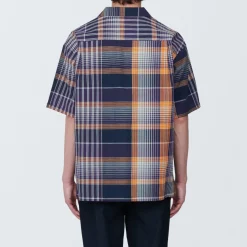Sale Men's Madras Check Open Collar Short Sleeve Shirt Shirts & Polos