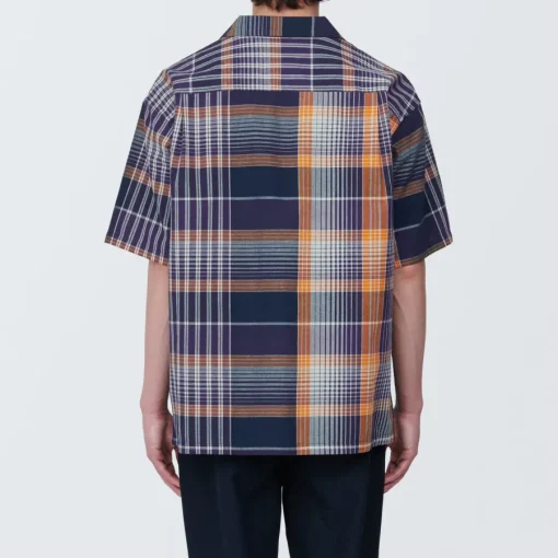 Sale Men's Madras Check Open Collar Short Sleeve Shirt Shirts & Polos