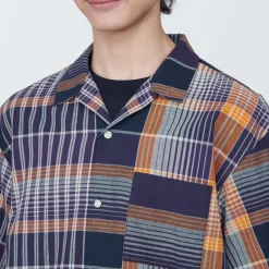 Sale Men's Madras Check Open Collar Short Sleeve Shirt Shirts & Polos