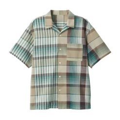 Sale Men's Madras Check Open Collar Short Sleeve Shirt Shirts & Polos