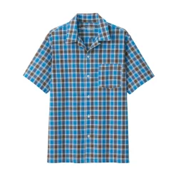 Clearance Men's Madras Check Open Collar Short Sleeve Shirt Shirts & Polos
