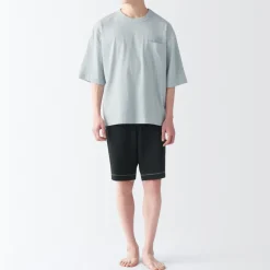 Fashion Men's Moisture-Wicking Cotton Short Sleeve Loungewear Set Pajamas & Loungewear|Loungewear