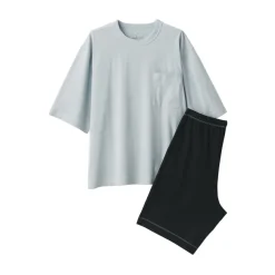 Fashion Men's Moisture-Wicking Cotton Short Sleeve Loungewear Set Pajamas & Loungewear|Loungewear
