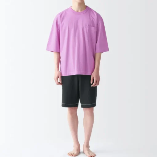 Fashion Men's Moisture-Wicking Cotton Short Sleeve Loungewear Set Pajamas & Loungewear|Loungewear