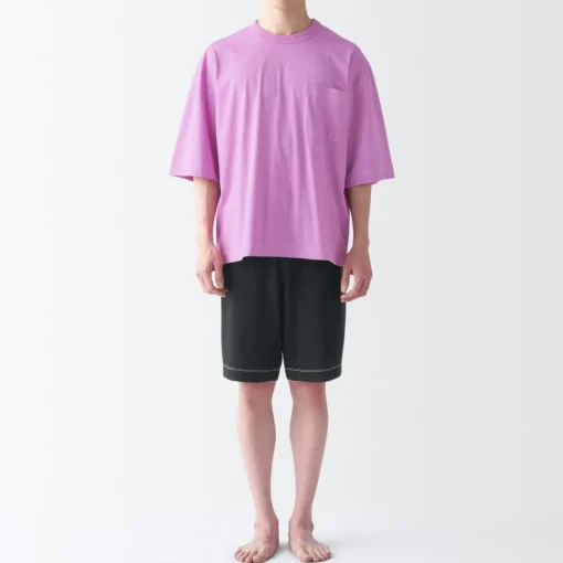 Fashion Men's Moisture-Wicking Cotton Short Sleeve Loungewear Set Pajamas & Loungewear|Loungewear