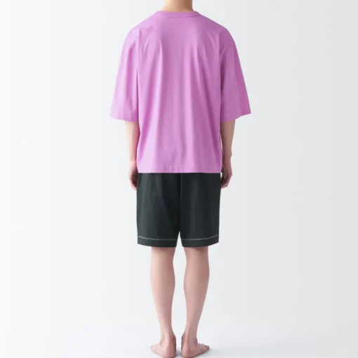 Fashion Men's Moisture-Wicking Cotton Short Sleeve Loungewear Set Pajamas & Loungewear|Loungewear
