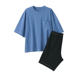 Fashion Men's Moisture-Wicking Cotton Short Sleeve Loungewear Set Pajamas & Loungewear|Loungewear
