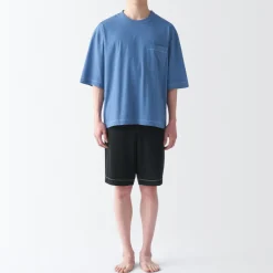 Fashion Men's Moisture-Wicking Cotton Short Sleeve Loungewear Set Pajamas & Loungewear|Loungewear