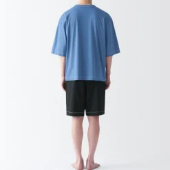 Fashion Men's Moisture-Wicking Cotton Short Sleeve Loungewear Set Pajamas & Loungewear|Loungewear