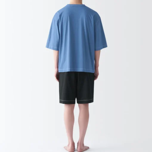 Fashion Men's Moisture-Wicking Cotton Short Sleeve Loungewear Set Pajamas & Loungewear|Loungewear